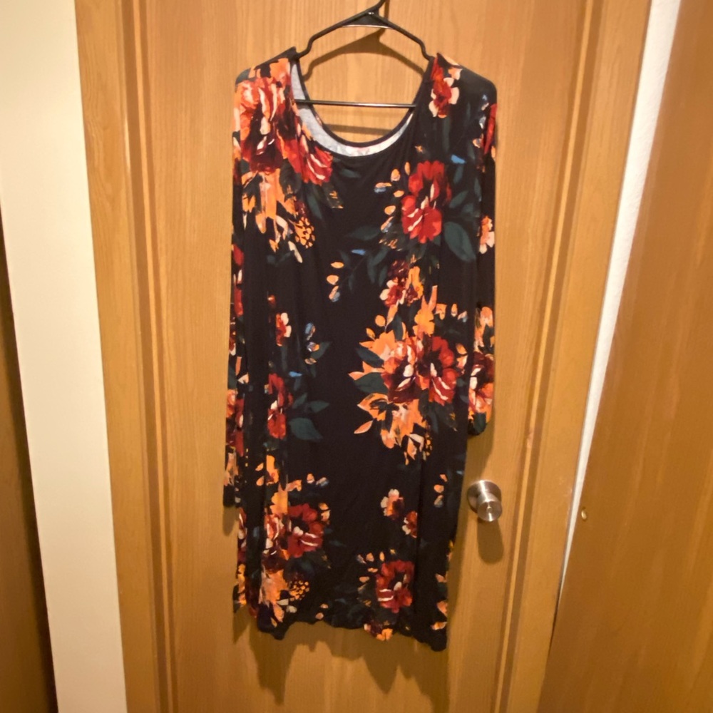 Floral king sleeve dress 6x